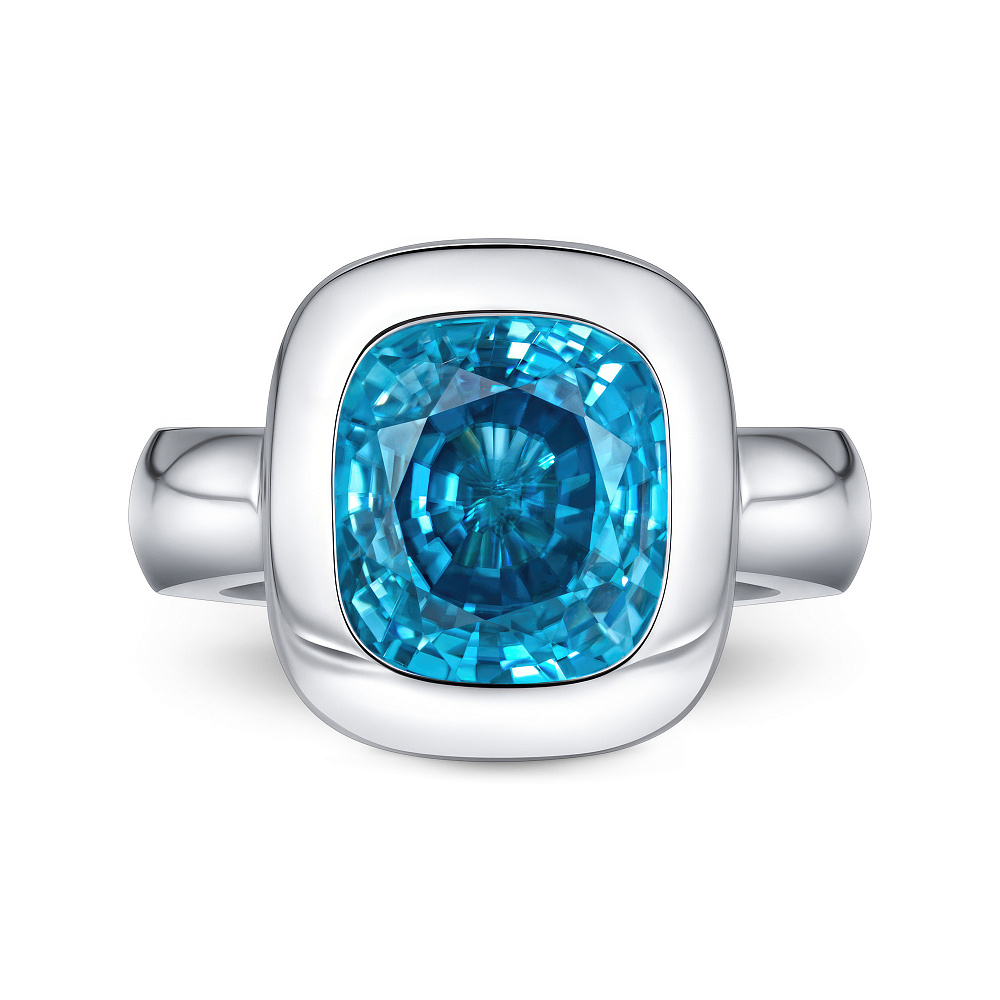 Кольцо с камбоджийским цирконом картинка 1