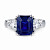 Кольцо с сапфиром Royal Blue и бриллиантами