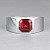 Кольцо с гранатом
