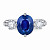 Кольцо с синим сапфиром Royal Blue и бриллиантами