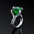Кольцо с зеленым турмалином и бриллиантами