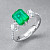 Кольцо с изумрудом и бриллиантами