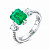 Кольцо с изумрудом и бриллиантами