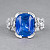Кольцо с синим сапфиром и бриллиантами