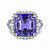 Кольцо с фиолетовой шпинелью и бриллиантами