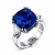 Кольцо с сапфиром Royal Blue и бриллиантами