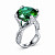 Кольцо с зеленым турмалином и бриллиантами