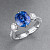 Кольцо с синим сапфиром и бриллиантами