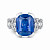 Кольцо с синим сапфиром и бриллиантами