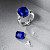 Кольцо с сапфиром Royal Blue и бриллиантами