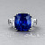 Кольцо с сапфиром Royal Blue и бриллиантами
