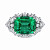 Кольцо с изумрудом и бриллиантами