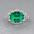 Кольцо с изумрудом и бриллиантами