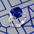 Кольцо с сапфиром Royal Blue и бриллиантами
