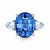 Кольцо с синим сапфиром и бриллиантами