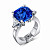 Кольцо с сапфиром Cornflower и бриллиантами