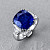 Кольцо с сапфиром Royal Blue и бриллиантами